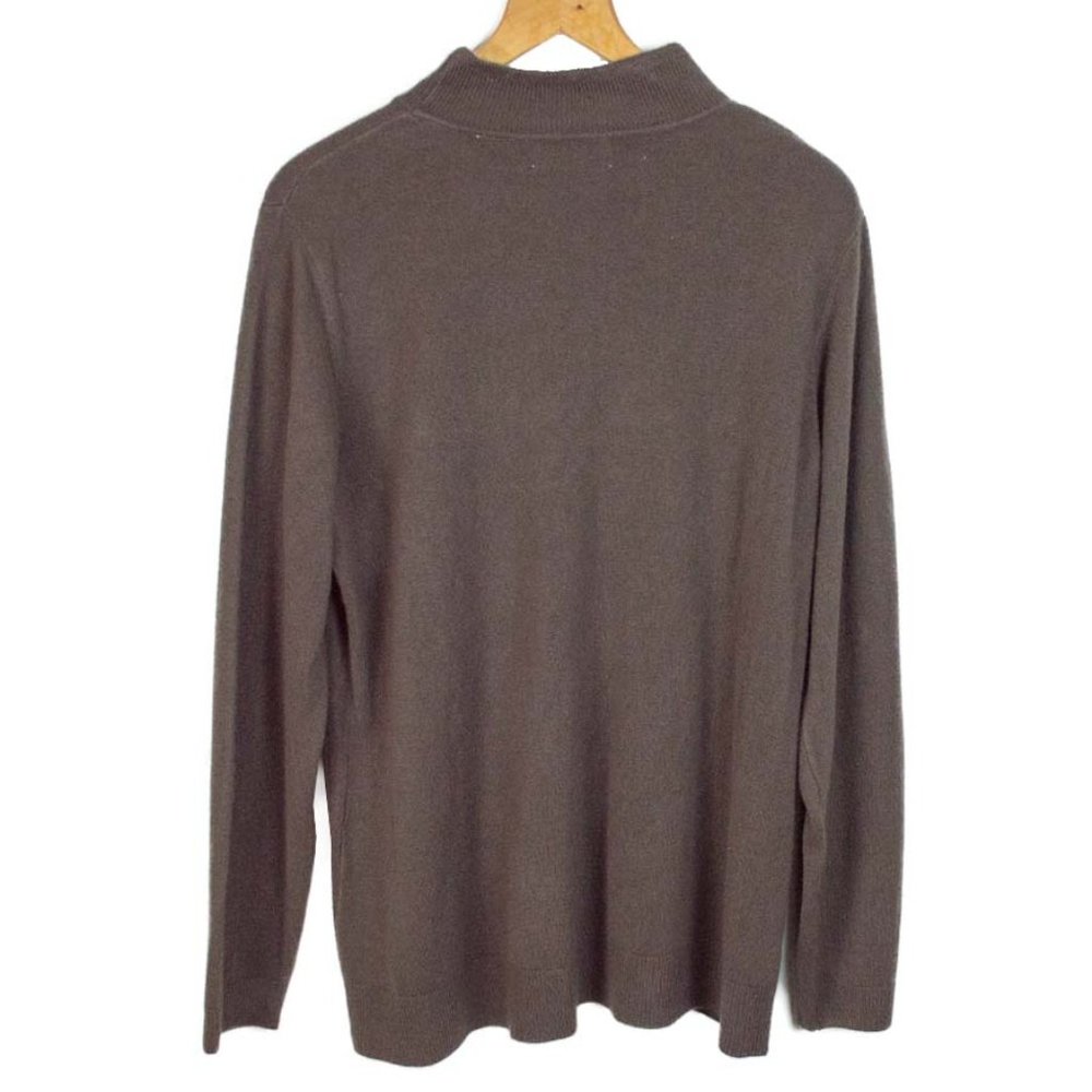 Alfred Dunner Brown Pullover High Neck Sweater 1X - Picture 4 of 7
